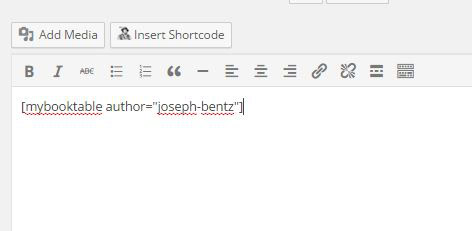 author shortcode