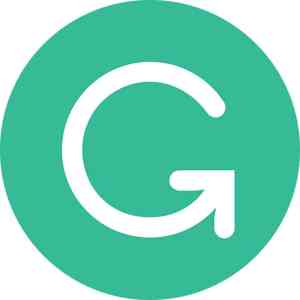 Grammarly Logo: a chrome extension for authors that helps improve grammar