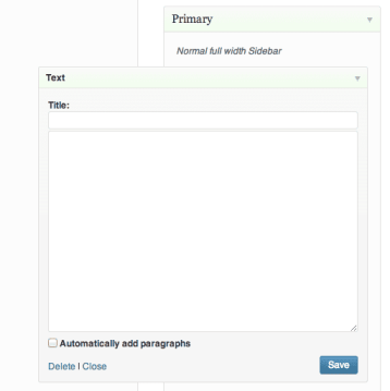Text widget Text widget